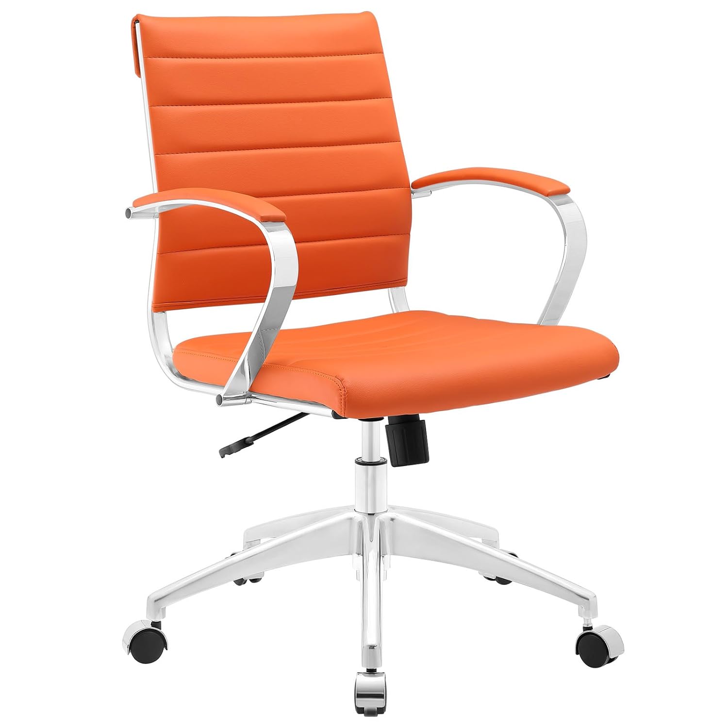 Task Chair Mid Back - Ribbed Mid Back Office Chair Ergonomic