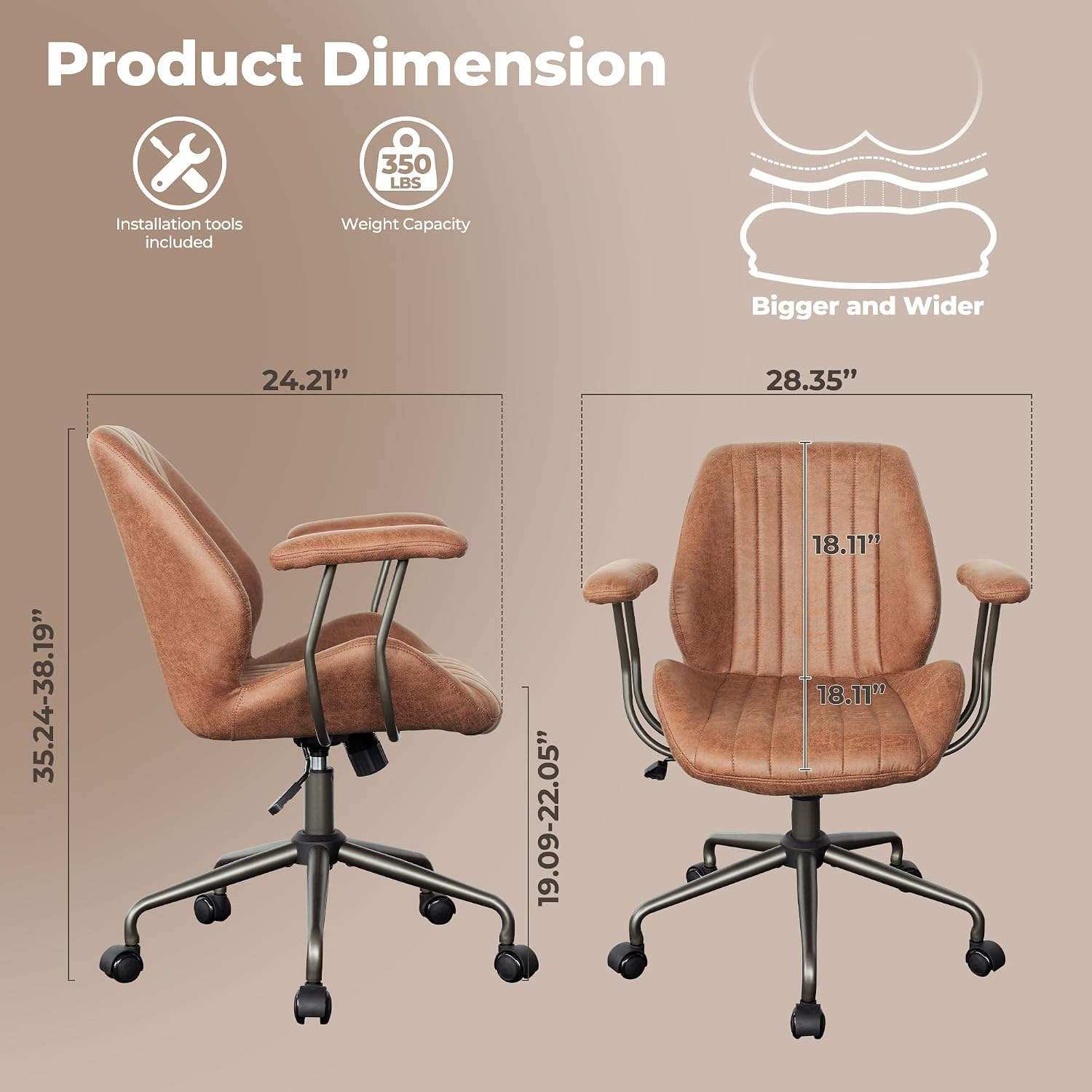Mid Back Ergonomic Office Chai - Task Chair Mid Back 评论和价格