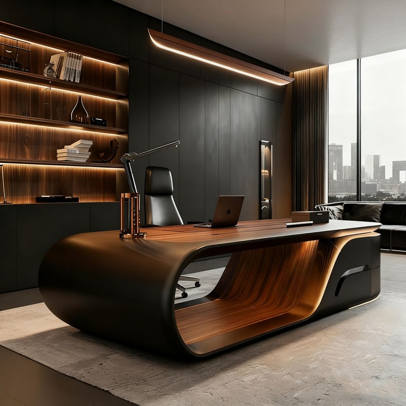 Luxury Modern L-Shaped Executi - Office Furniture Manufacturers 评论和价格