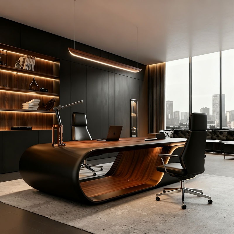 Luxury Modern L-Shaped Executi - Office Furniture Manufacturers 评论和价格