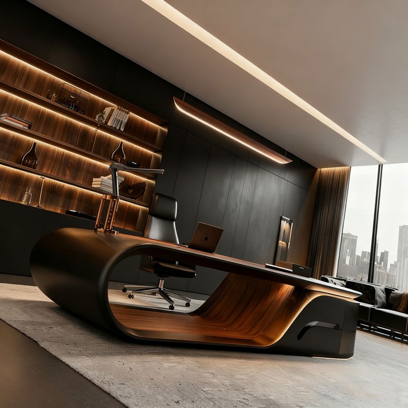 Luxury Modern L-Shaped Executi - Office Furniture Manufacturers 评论和价格