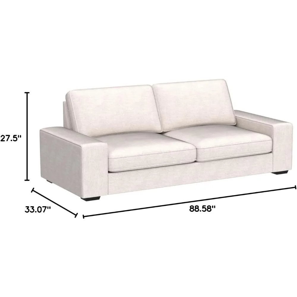 88 Inch Modern Sofa, Chenille  - Office Furniture Removal 评论和价格