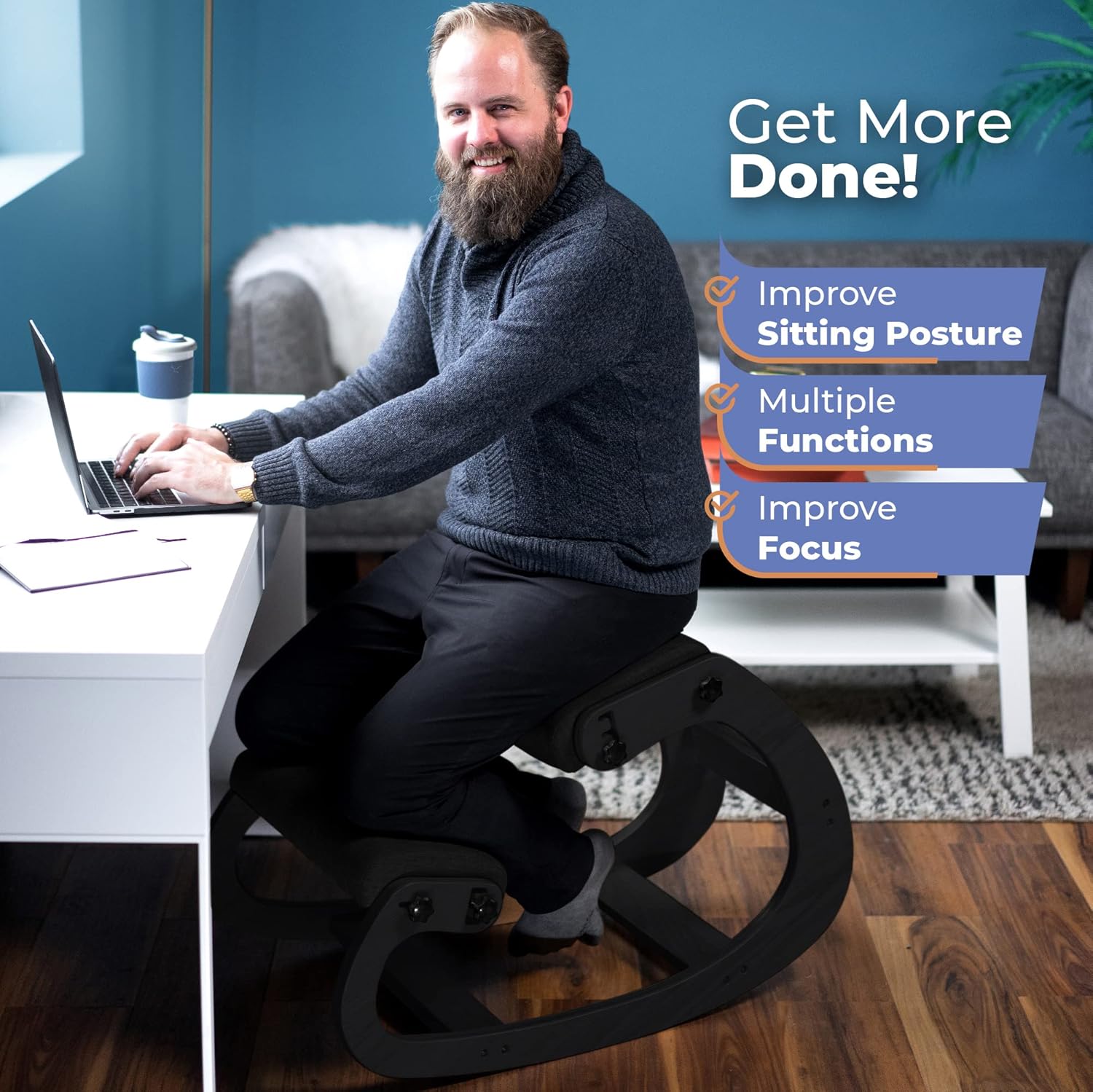 Ergonomic Wooden Kneeling Chai - Office Furniture Commercial 评论和价格