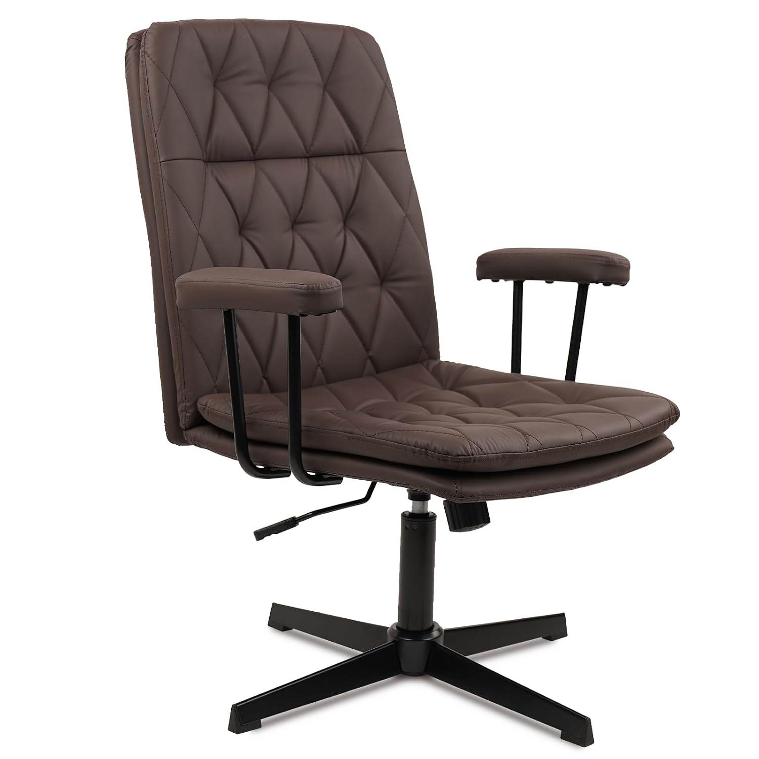 Brown Leather Office Chair No  - Task Chair Mid Back 评论和价格